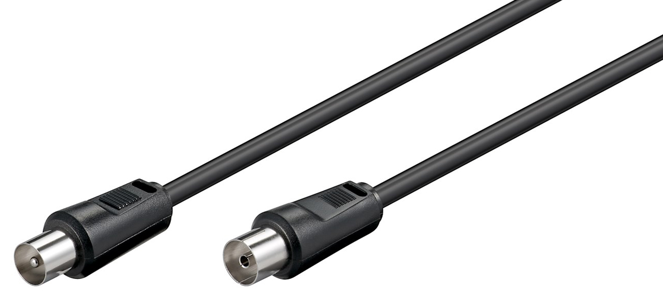 GOOBAY καλώδιο κεραίας αρσενικό σε θηλυκό 11509, <70dB, CCS, 0.5m, μαύρο - Image 2