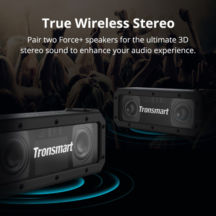 TRONSMART φορητό ηχείο Element Force+ 40W, Bluetooth/NFC, 6600mAh, μαύρο - Image 5