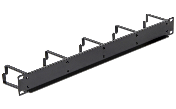 DELOCK cable management 42496 για rack 19"/1U, 5x γάντζοι, μαύρο - Image 2