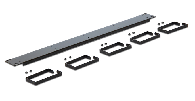 DELOCK cable management 42496 για rack 19"/1U, 5x γάντζοι, μαύρο - Image 3