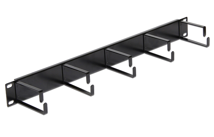 DELOCK cable management 42496 για rack 19"/1U, 5x γάντζοι, μαύρο
