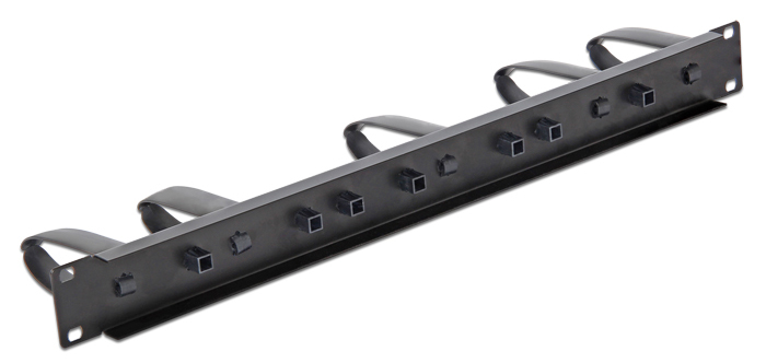DELOCK cable management 43345 για rack 19"/1U, 5x γάντζοι, μαύρο - Image 3