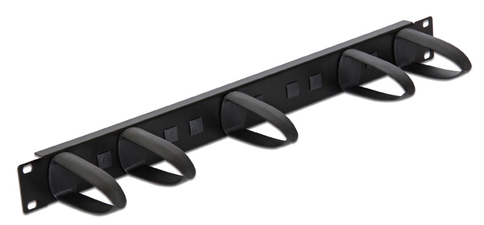 DELOCK cable management 43345 για rack 19"/1U, 5x γάντζοι, μαύρο
