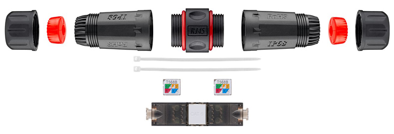 GOOBAY σύνδεσμος καλωδίων CAT 6 44415, UTP, αδιάβροχος, toolfree - Image 2