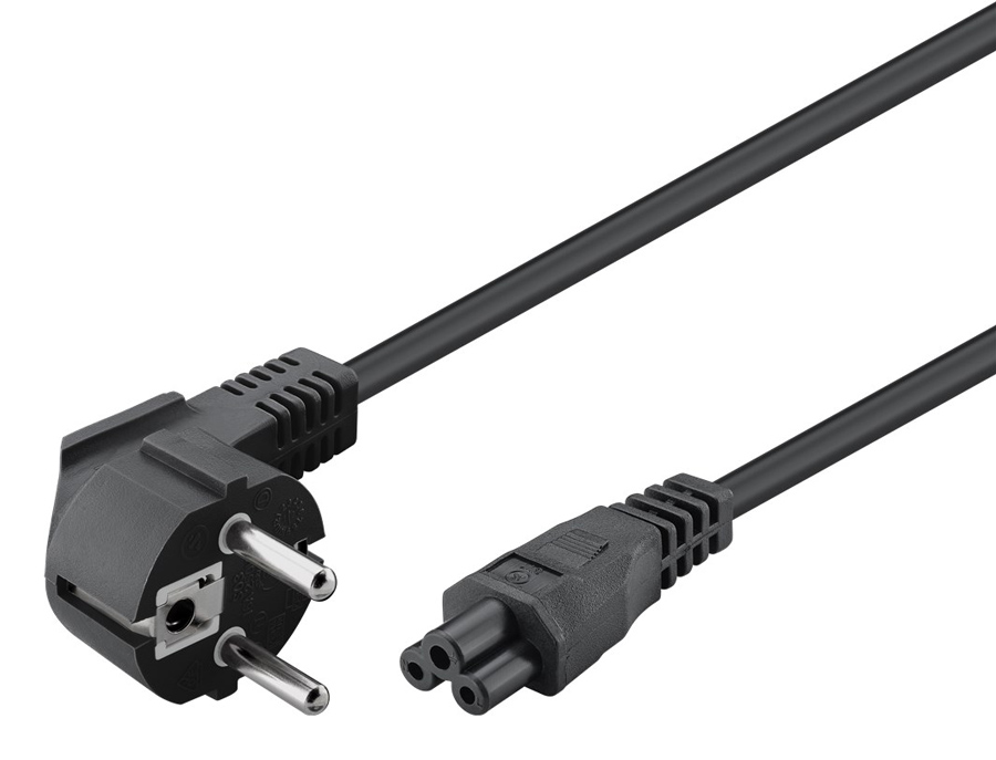 GOOBAY καλώδιο τροφοδοσίας 44877, γωνιακό, 0.75mm², 3m, μαύρο - Image 2
