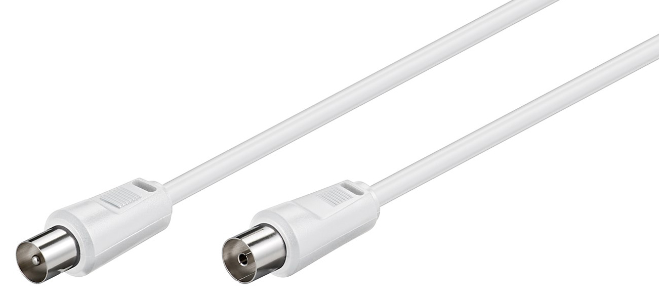 GOOBAY καλώδιο κεραίας αρσενικό σε θηλυκό 50910, <70dB, CCS, 0.5m, λευκό - Image 2
