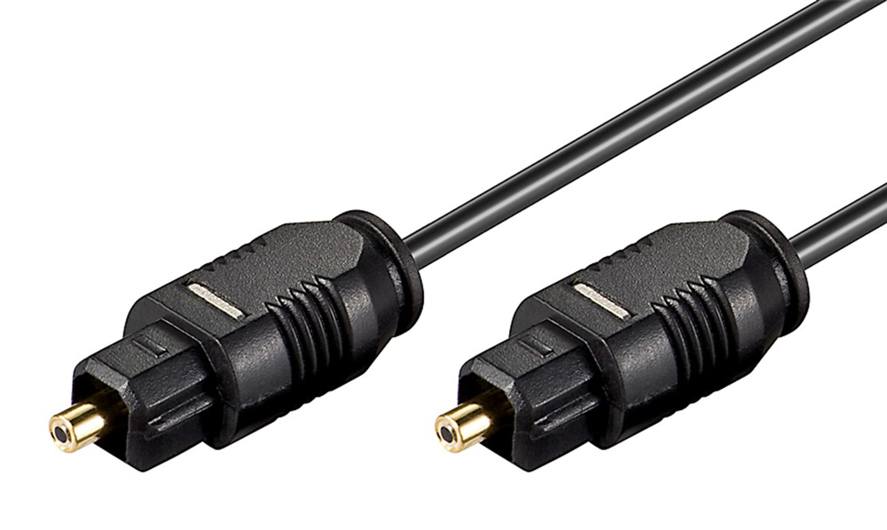 GOOBAY καλώδιο ήχου Toslink 50938, gold plated, 2.2mm, 10m, μαύρο