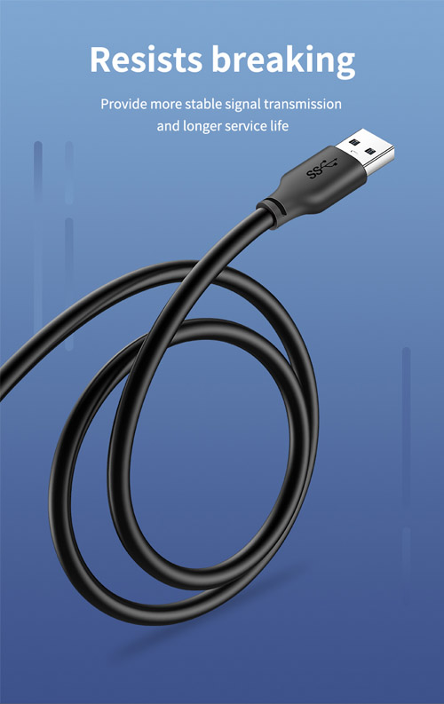 CABLETIME καλώδιο προέκτασης USB CT-AMAFN, 5Gbps, 1m, μαύρο - Image 5