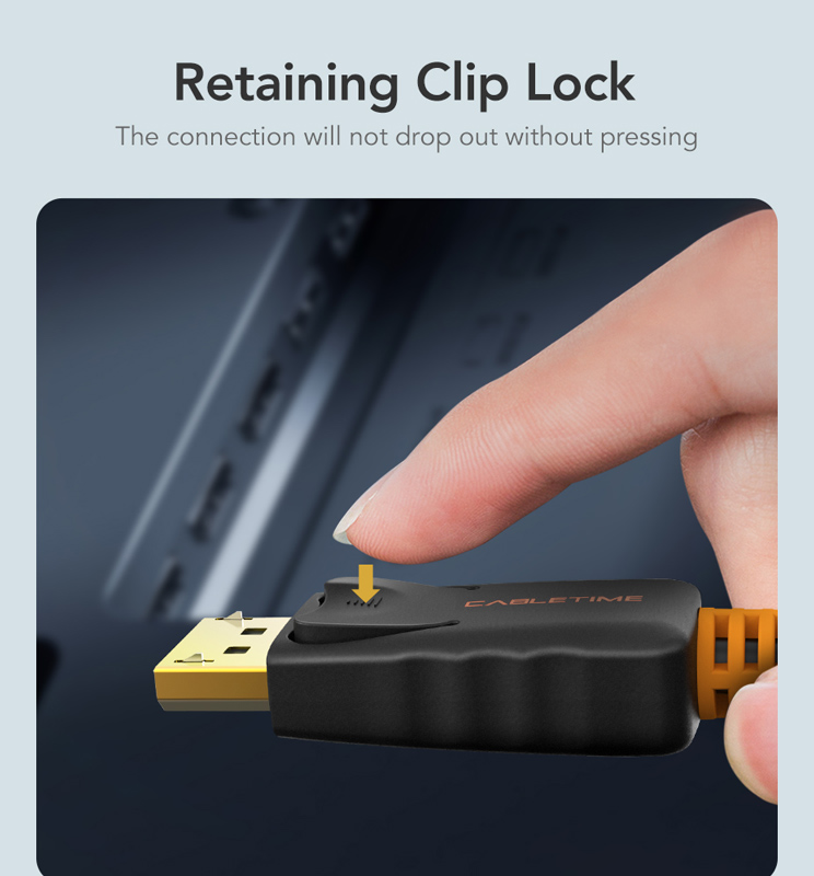 CABLETIME καλώδιο DisplayPort σε HDMI CT-AV585, 1080p/60Hz, 1m, μαύρο - Image 3