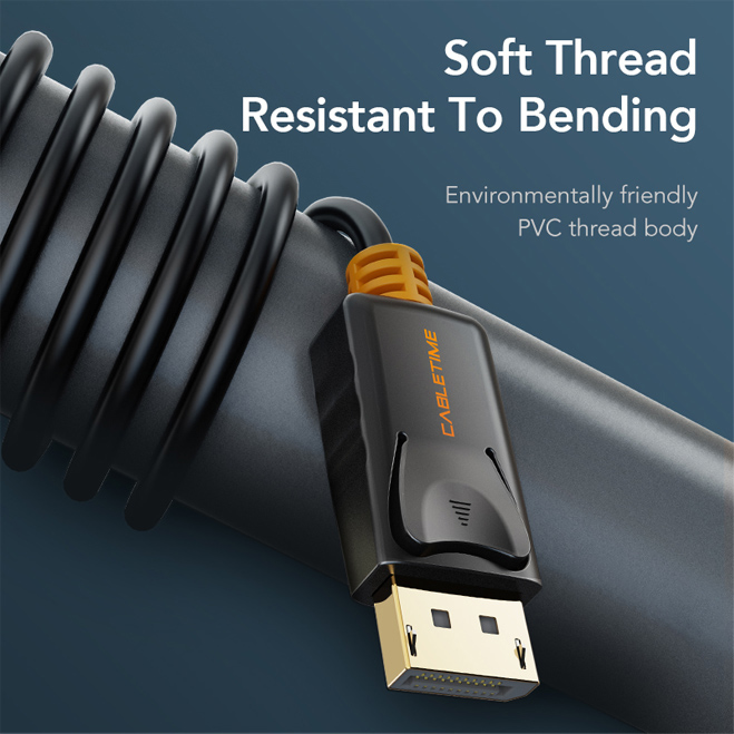 CABLETIME καλώδιο DisplayPort σε HDMI CT-AV585, 1080p/60Hz, 1.8m, μαύρο - Image 2