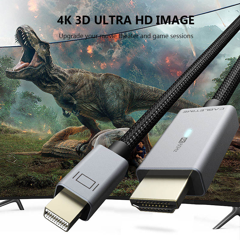 CABLETIME καλώδιο mini DisplayPort σε HDMI CT-P03G4K, 4K, 1.8m, μαύρο - Image 3
