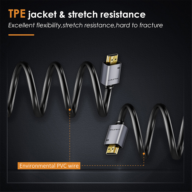 CABLETIME καλώδιο HDMI 2.0 CT-PHE2G, 4K/60Hz, 5m, μαύρο - Image 3