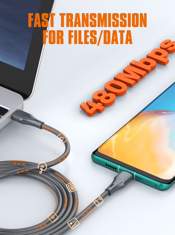 LDNIO καλώδιο USB-C σε USB-C LC631C, 65W PD, 1m, πράσινο - Image 3
