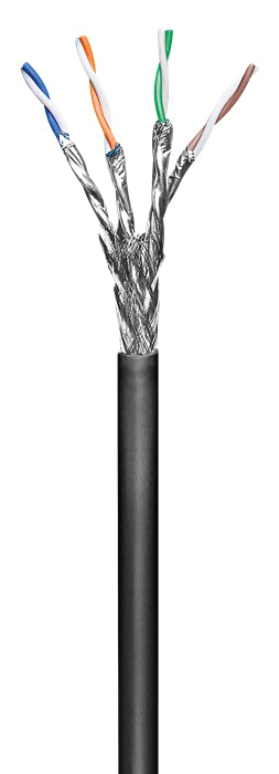 GOOBAY καλώδιο δικτύου 57197, CAT 6 S/FTP, CCA, έως 40m, 100m, μαύρο - Image 3