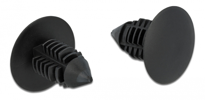 DELOCK Πλαστική τάπα 60187 για κάλυψη οπών, 15x14.5mm, μαύρη, 10τμχ - Image 3