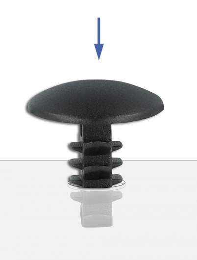 DELOCK Πλαστική τάπα 60188 για κάλυψη οπών, 8.7x9.6mm, μαύρη, 10τμχ - Image 2