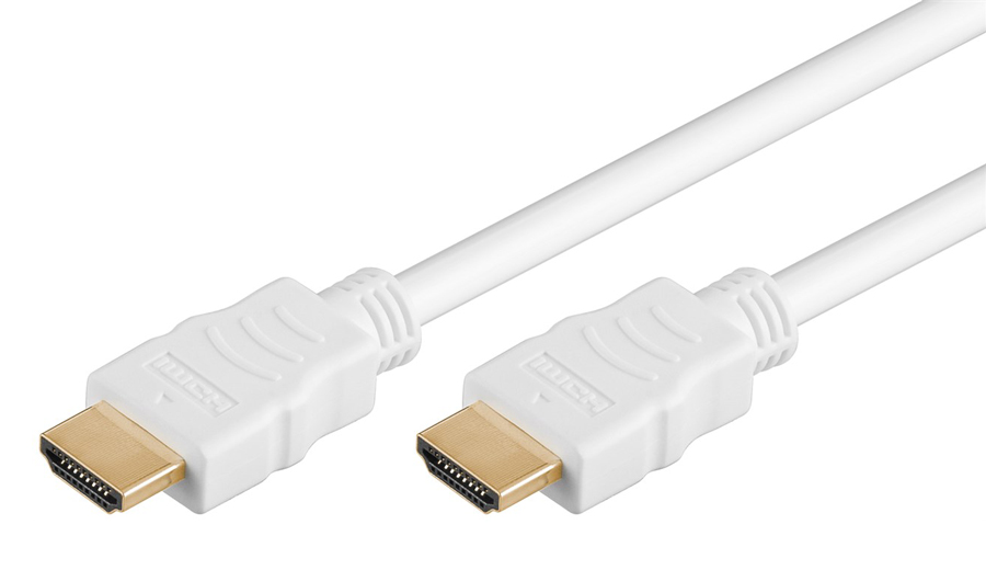 GOOBAY καλώδιο HDMI 2.0 61018 με Ethernet, 4K/60Hz, 18 Gbps, 1m, λευκό