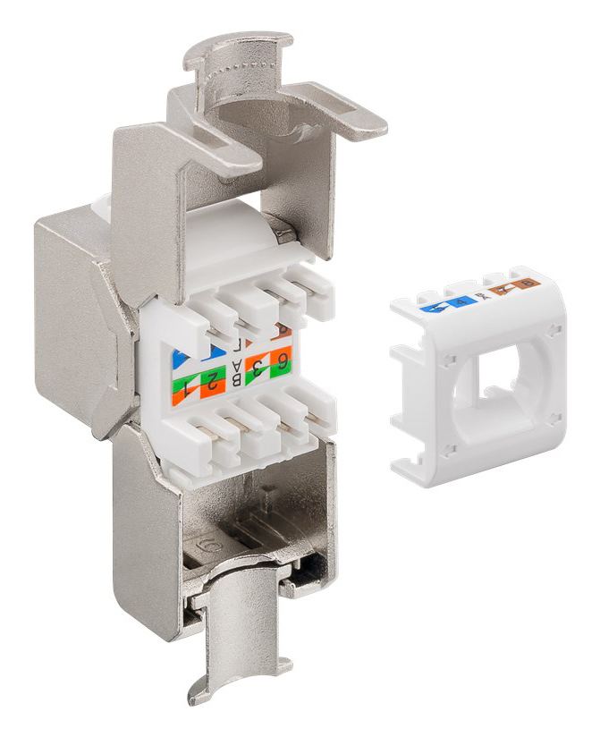 GOOBAY keystone module RJ45 CΑΤ 8.1 61129, STP, 2000 MHz, GHMT, ασημί - Image 2