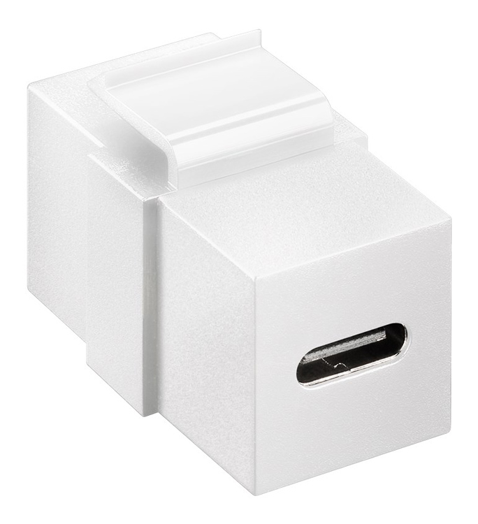 GOOBAY keystone module USB-C 3.2 Gen 2 61262, θηλυκό σε θηλυκό, λευκό - Image 2