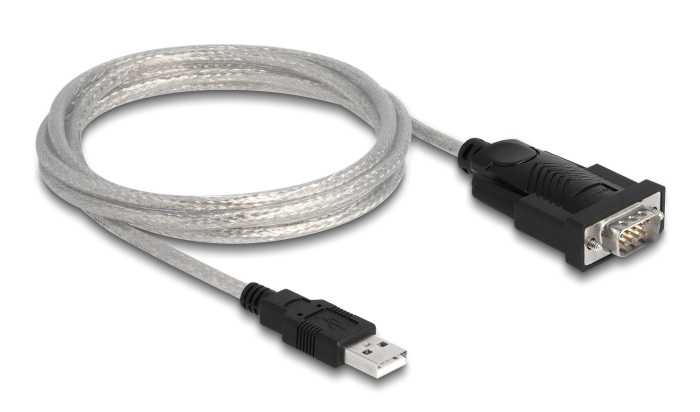 DELOCK καλώδιο USB σε RS-232 DB9 61314 με αντάπτορα DB25, 1.8m, μαύρο - Image 2