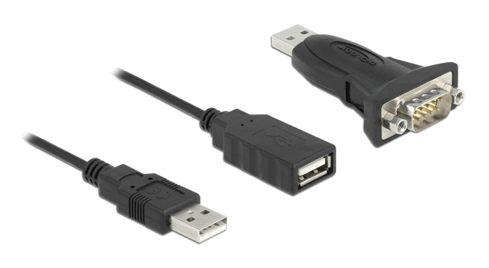 DELOCK αντάπτορας USB σε RS-232 DB9 61506 με καλώδιο USB, 0.8m, μαύρο - Image 2