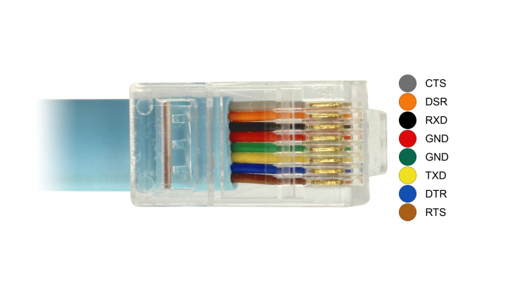 DELOCK Καλώδιο Serial RS-232 DB9 female σε RJ45 male, 1m, μπλε - Image 3