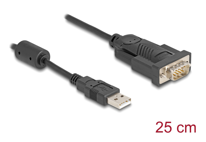 DELOCK αντάπορας USB σε RS-232 64276, 460.8Kbps, 0.25m, μαύρος - Image 3