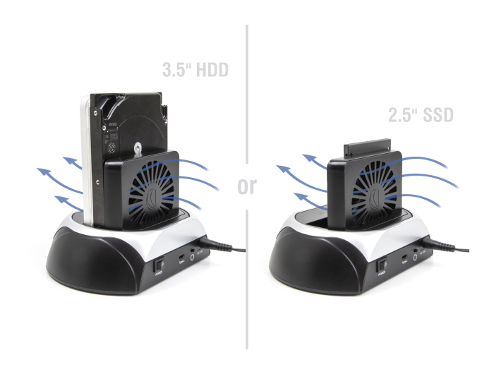 DELOCK docking station για M.2 NVMe/SATA ή 2.5"/3.5" SSD/HDD 64280, 10Gbps, μαύρο - Image 2