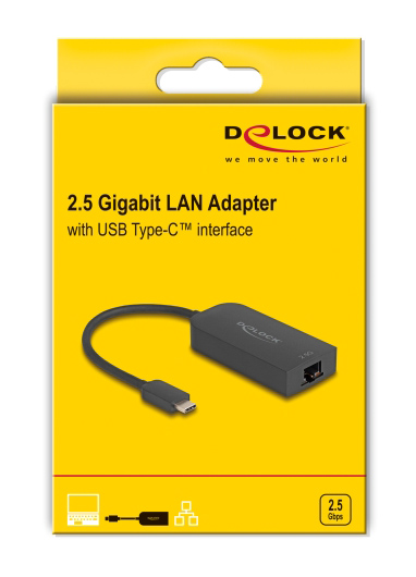 DELOCK αντάπτορας δικτύου 66045, USB, 2.5Gbps Ethernet, μαύρος - Image 3
