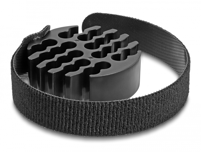 DELOCK οργανωτής καλωδίων 66057 με δεματικό τύπου velcro, 24 καλωδίων - Image 3