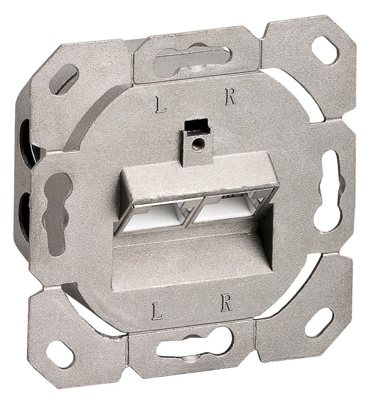 GOOBAY επιτοίχια πρίζα CAT 6a 68572, 2x RJ45, 80x80mm, λευκή - Image 3