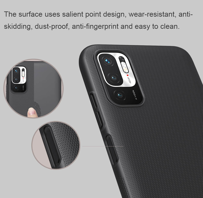 NILLKIN θήκη Super Frosted Shield για Xiaomi Note 11 5G/M4 Pro 5G, μαύρη - Image 2