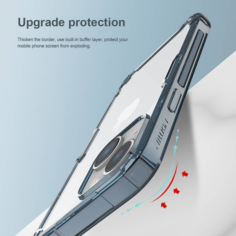NILLKIN θήκη Nature Pro για Apple iPhone 14 Plus, μπλε & διάφανη - Image 3