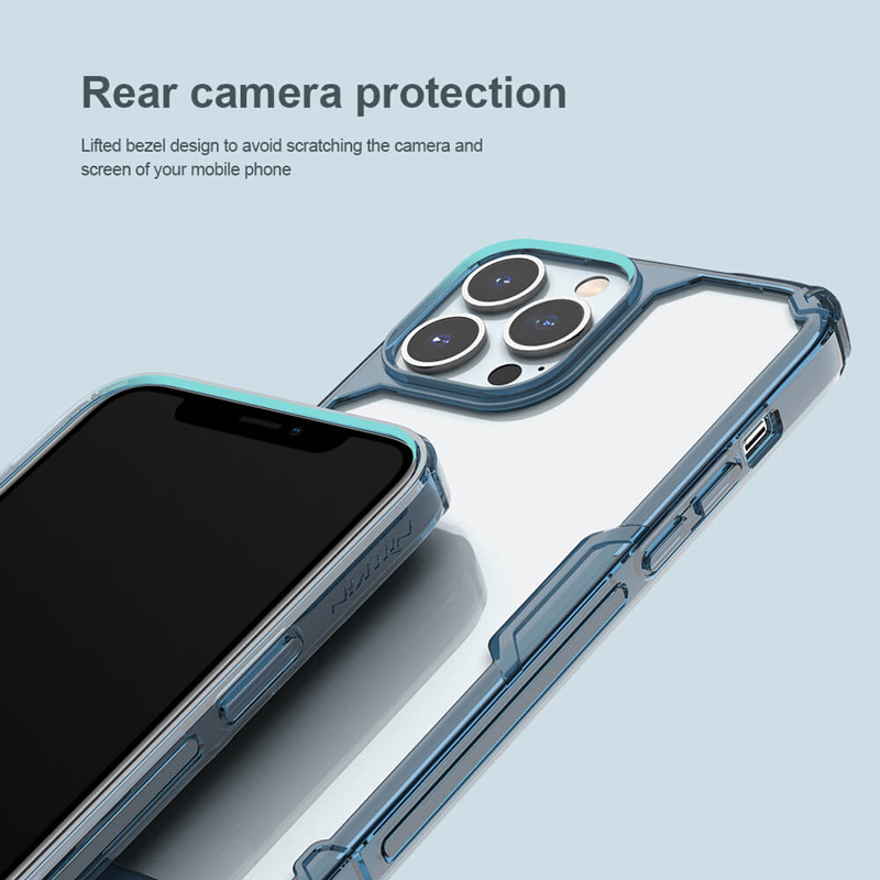 NILLKIN θήκη Nature Pro για Apple iPhone 14 Pro Max, μπλε & διάφανη - Image 2