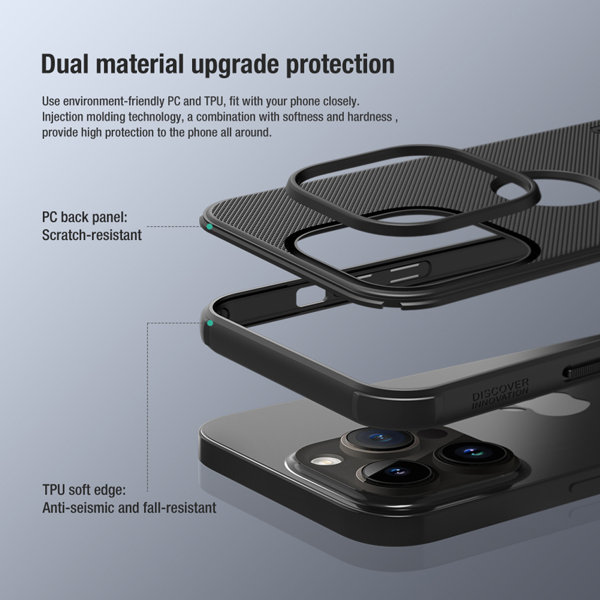 NILLKIN θήκη Super Frosted Shield Pro για iPhone 14 Pro Max, μαύρο - Image 3
