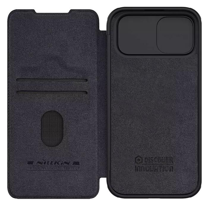 NILLKIN θήκη Qin Pro για iPhone 15 Plus, δερμάτινη, μαύρη - Image 3