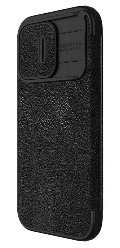 NILLKIN θήκη Qin Pro για iPhone 15 Pro Max, δερμάτινη, μαύρη - Image 4