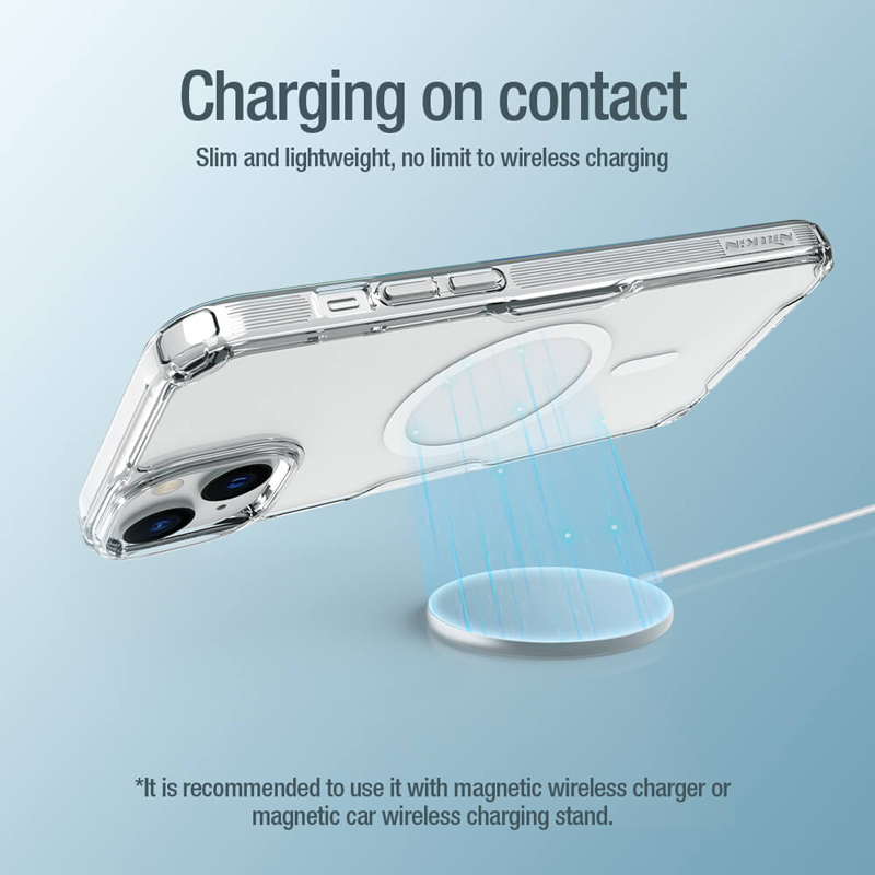 NILLKIN θήκη Nature Pro Magnetic για iPhone 15 Plus, διάφανη-μπλε - Image 2