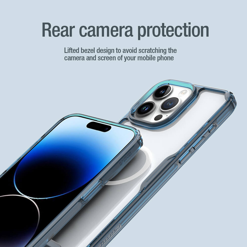 NILLKIN θήκη Nature Pro Magnetic για iPhone 15 Pro Max, διάφανη-μπλε - Image 3