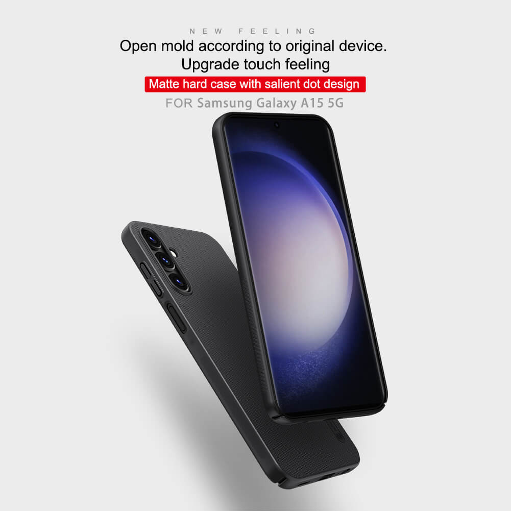 NILLKIN θήκη Super Frosted Shield για Samsung Galaxy A15 5G, μαύρη - Image 2
