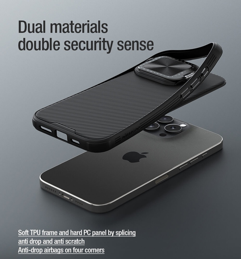 NILLKIN θήκη CamShield Prop για Apple iPhone 16 Pro Max, μαύρη - Image 3