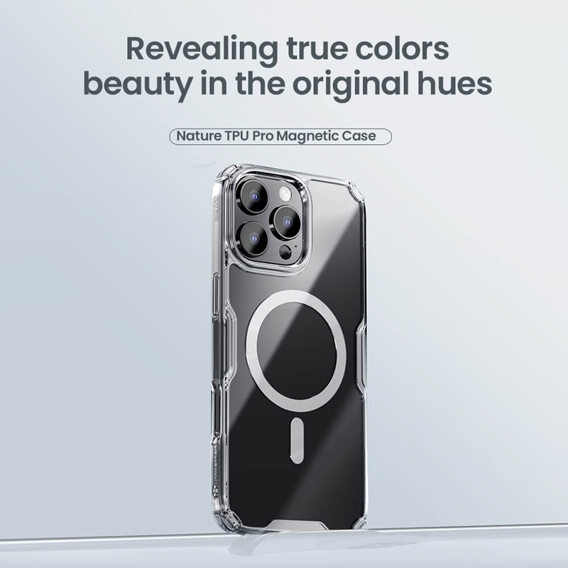 NILLKIN θήκη Nature TPU Pro Magnetic για iPhone 16 Pro Max, διάφανη-μπλε - Image 3