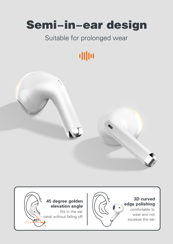 LDNIO earphones με θήκη φόρτισης T03, True Wireless, HiFi, Φ13mm, μαύρα - Image 3