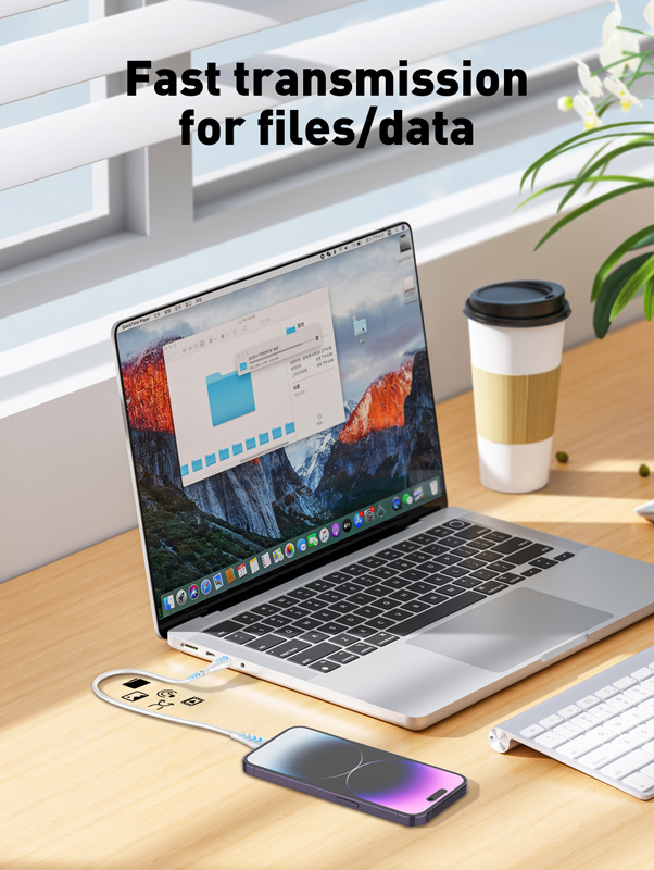 LDNIO καλώδιο Lightning σε USB-C LC611I, 30W PD, 1m, λευκό - Image 3