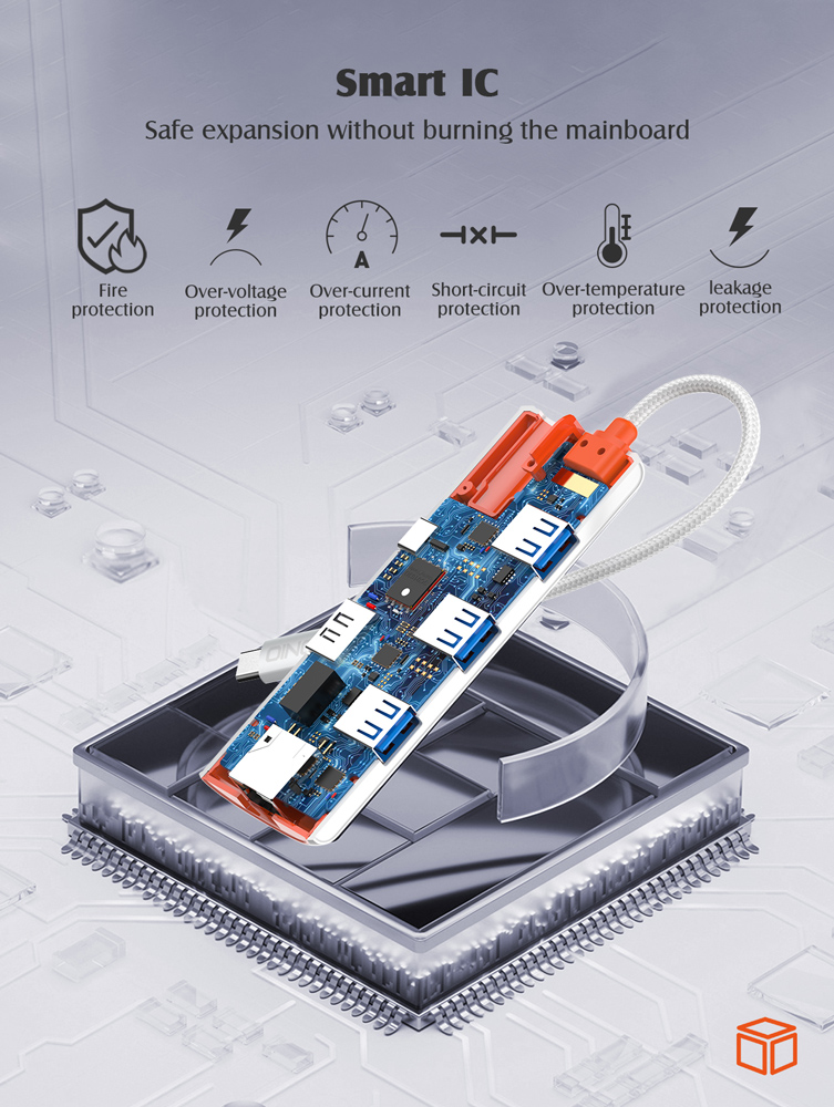 LDNIO docking station DS-26H, 6 θυρών, USB-C σύνδεση, 4K, 100W PD, λευκό - Image 7