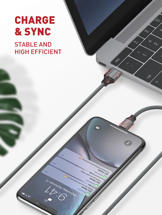 LDNIO καλώδιο Micro USB σε USB LS441, 2.4A, 1m, γκρι - Image 2