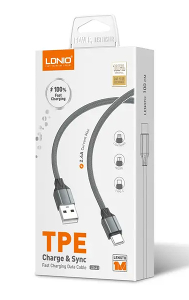LDNIO καλώδιο Micro USB σε USB LS441, 2.4A, 1m, γκρι - Image 4