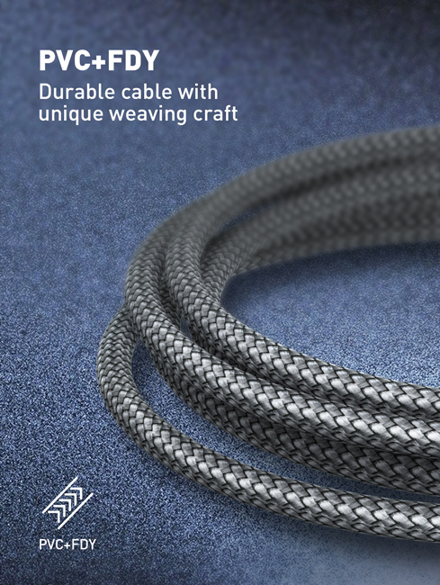 LDNIO καλώδιο USB-C σε USB-C LC102, 65W PD, 2m, γκρι - Image 4
