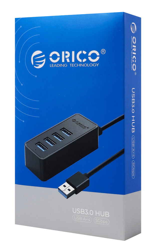 ORICO USB hub W5P-U3, 4x θύρες USB 3.0 5Gbps, USB σύνδεση, 1m καλώδιο, μαύρο - Image 5