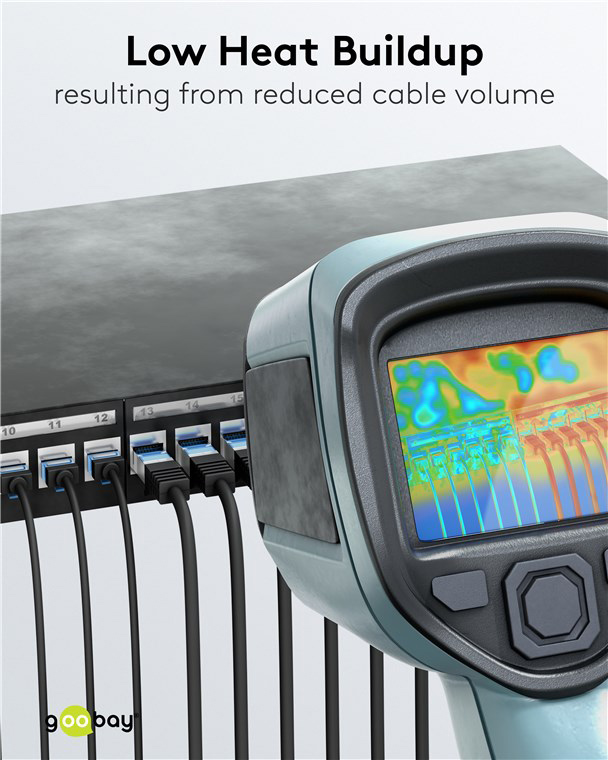 GOOBAY καλώδιο δικτύου 74230, CAT 6A U/UTP, ultra slim, copper, 500MHz, 0.15m, μαύρο - Image 4